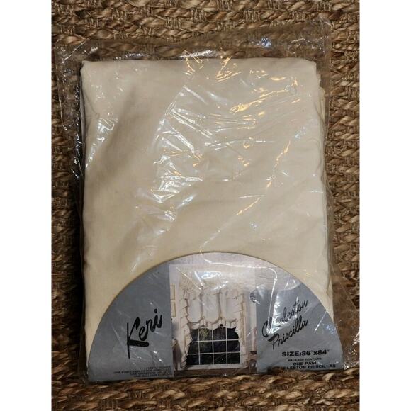 Vintage Ivory Charleston Priscillas One Pair 86" x 84" - Picture 1 of 5